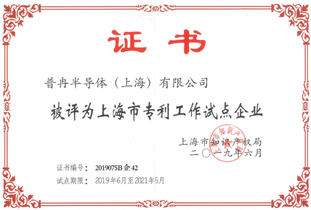 2019年上海市專(zhuān)利工作 試點(diǎn)企業(yè)